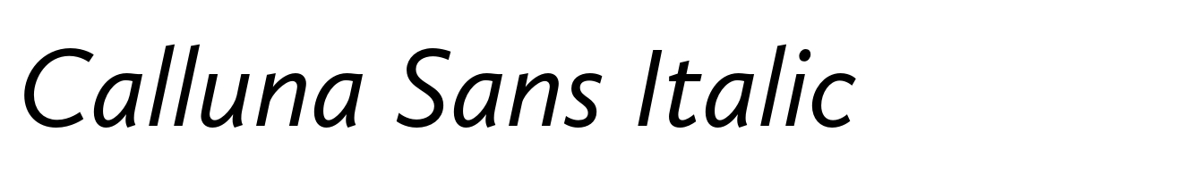 Calluna Sans Italic